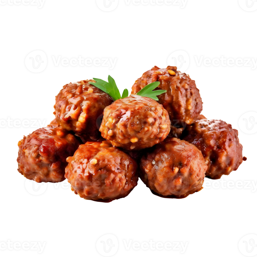 Meatballs isolated on transparent background, cut out, or clipping path. png