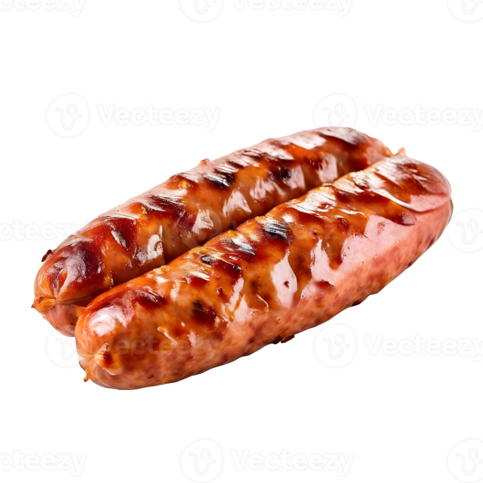 bratwurst saucisse isolé sur transparent arrière-plan, Couper dehors, ou coupure chemin. png