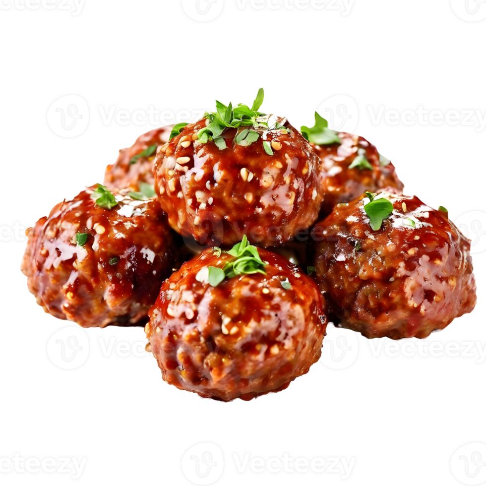 Meatballs isolated on transparent background, cut out, or clipping path. png