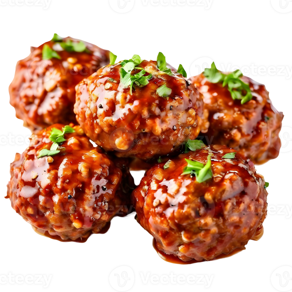 Meatballs isolated on transparent background, cut out, or clipping path. png