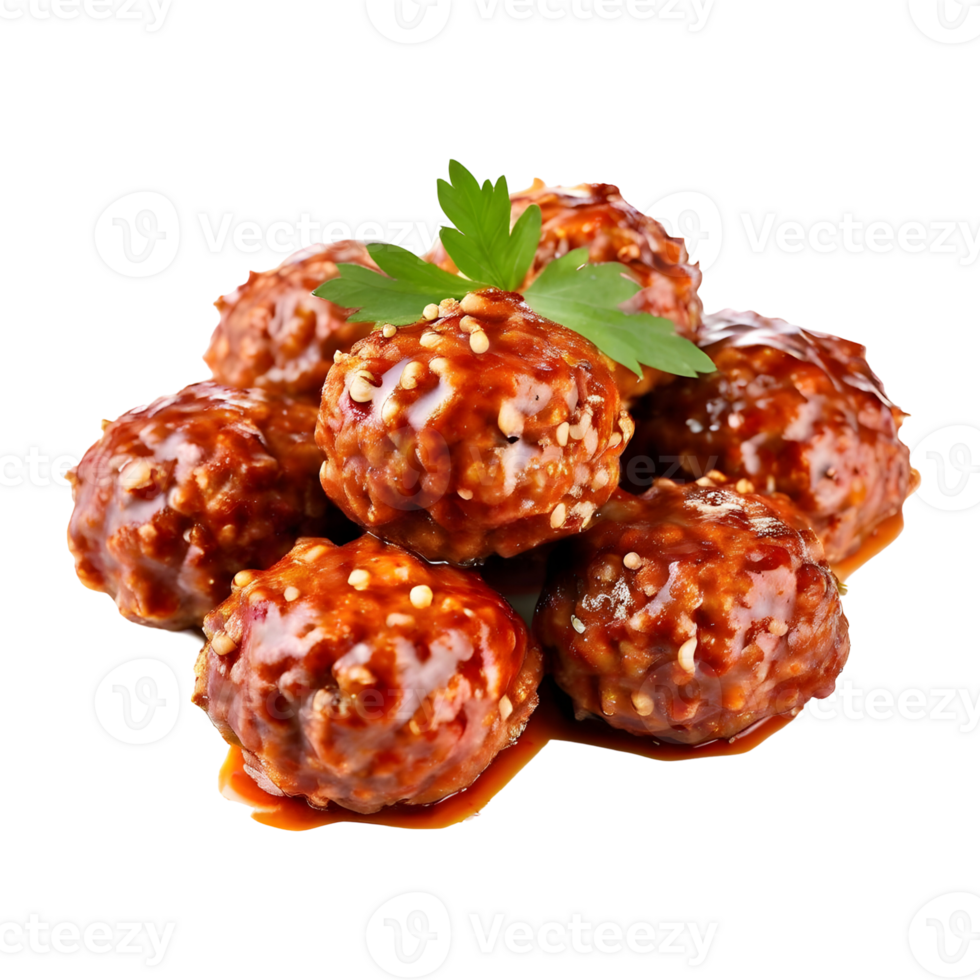 Meatballs isolated on transparent background, cut out, or clipping path. png