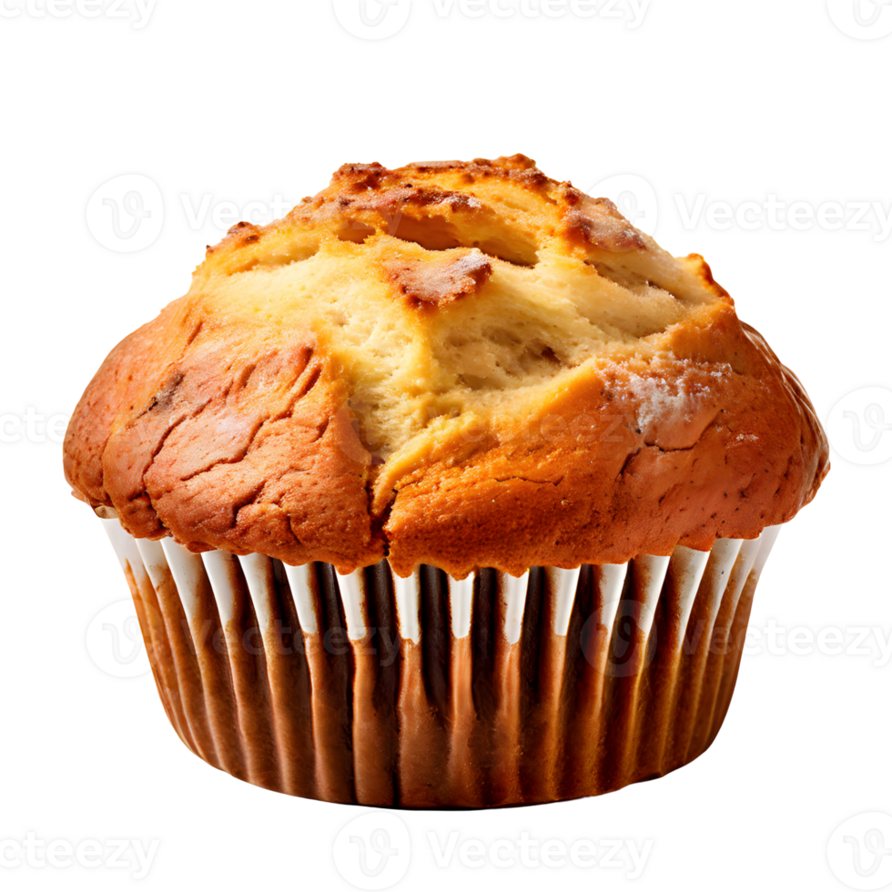 Viennese muffin pastry isolated on transparent background, cut out, or clipping path. png
