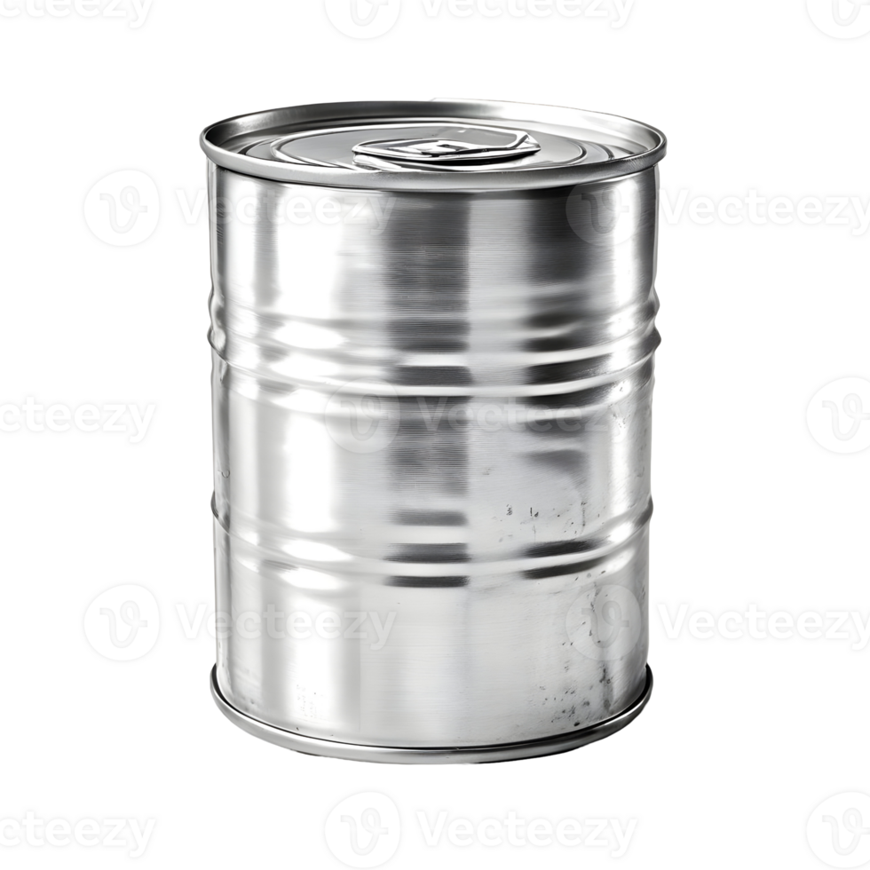 Canned food, tin can isolated on transparent background, cut out, or clipping path. png