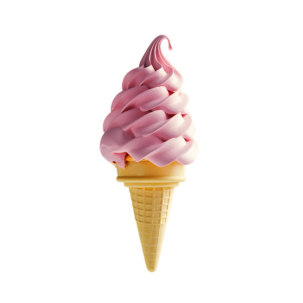 delicioso gelo creme cone em Claro fundo png