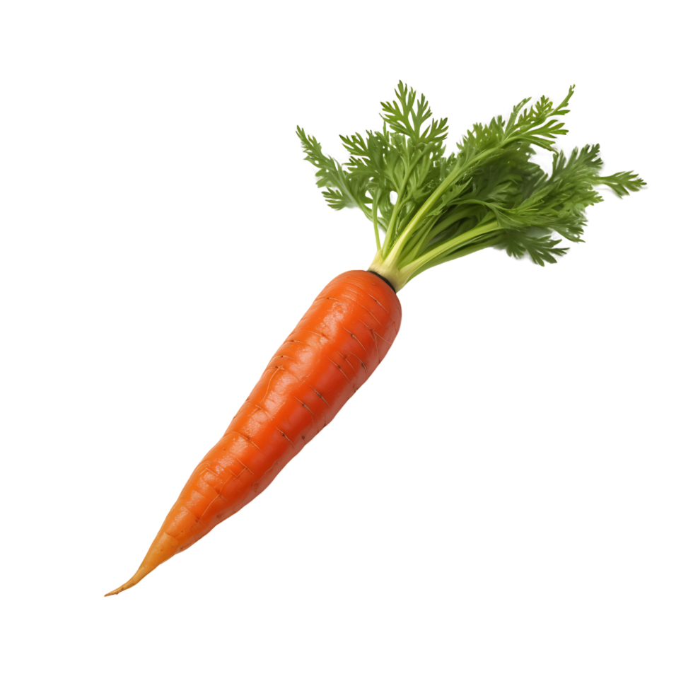 Carrots with Greens and Transparent Background Clipart png