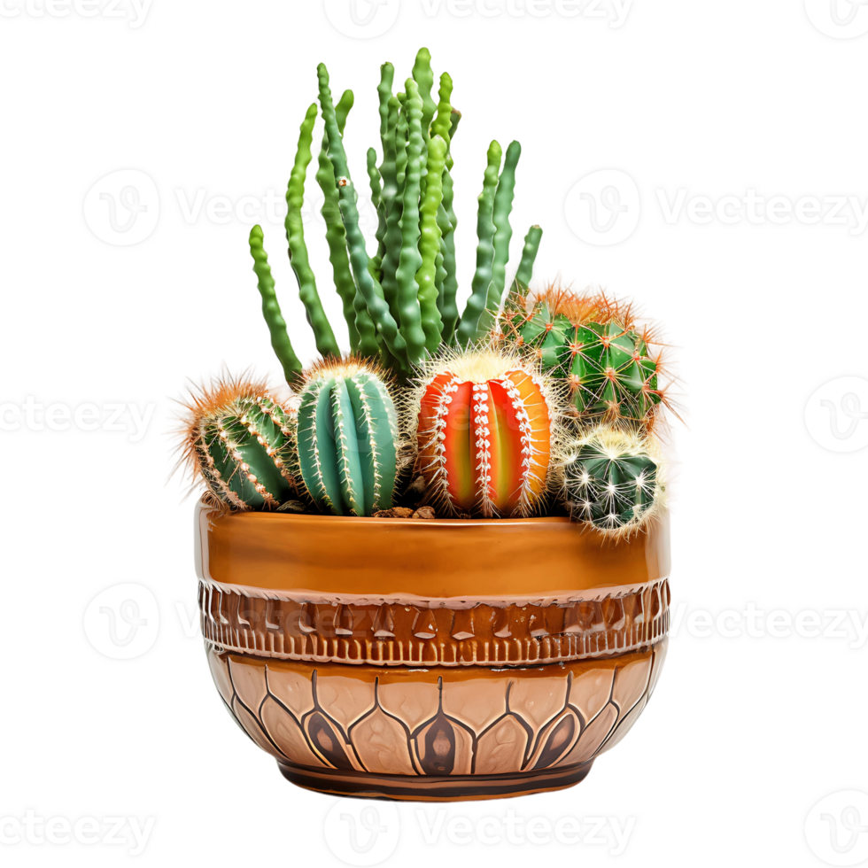 Transparent Cactus Plant Set png
