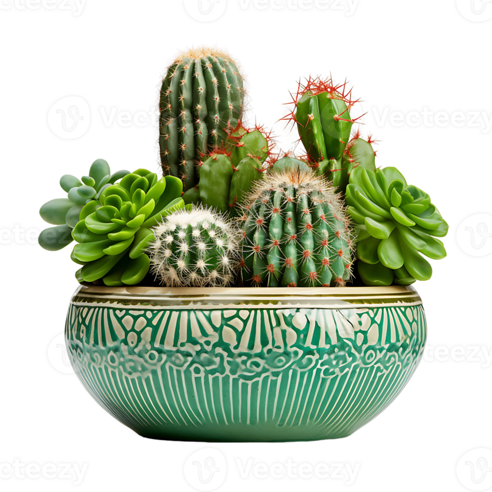 Green Cactus Plant Isolated on Clear Background png
