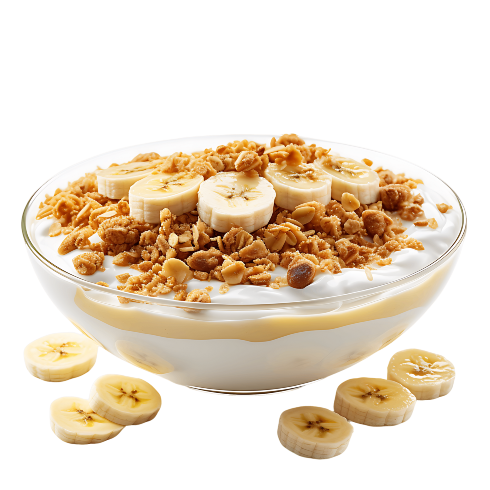 Savor the Flavor Vanilla Pudding Banana and Crispy Cereal png