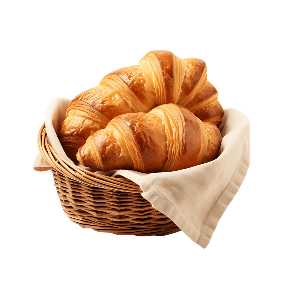 Korb Vitrine authentisch Französisch Croissants png