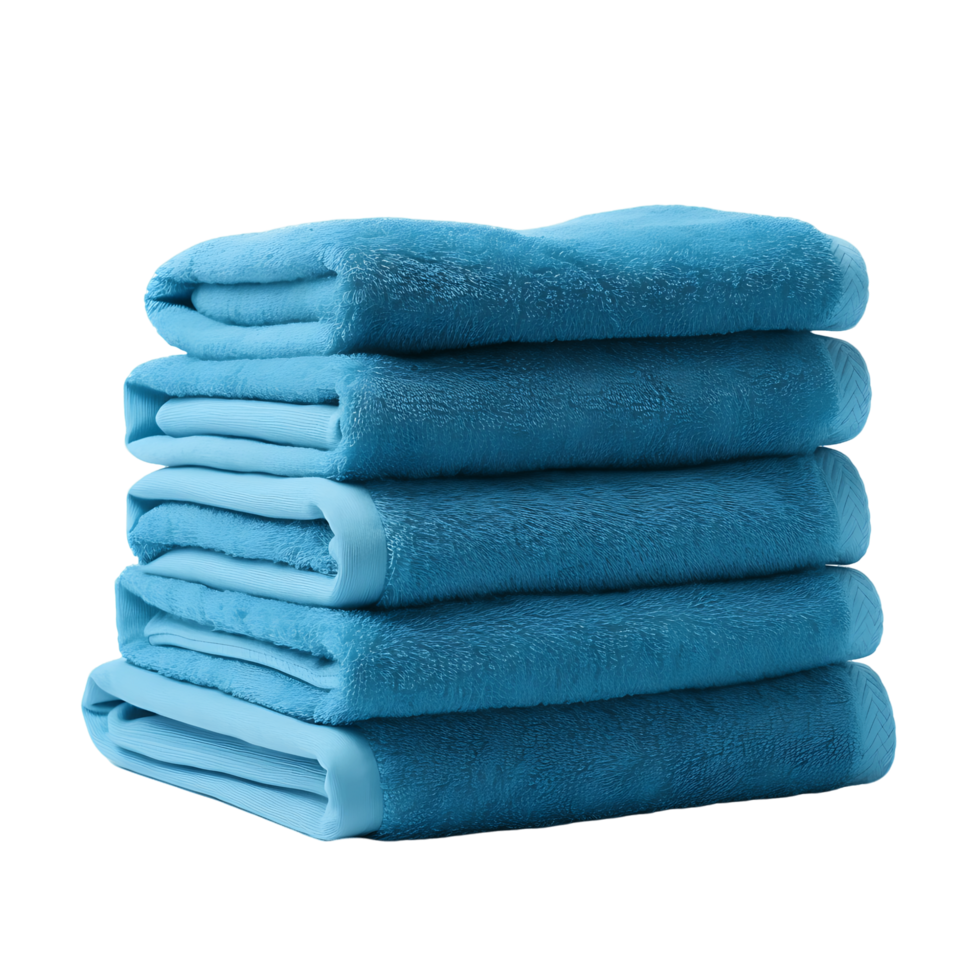 Tranquil Tower Stack of Light Blue Towels png