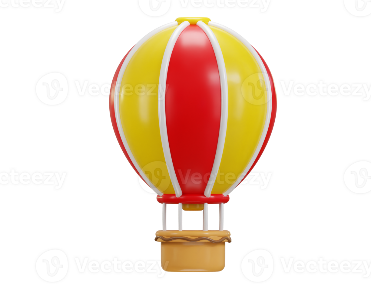 heet lucht ballon icoon 3d geven concept van reis, toerisme, verjaardag, Valentijnsdag dag png