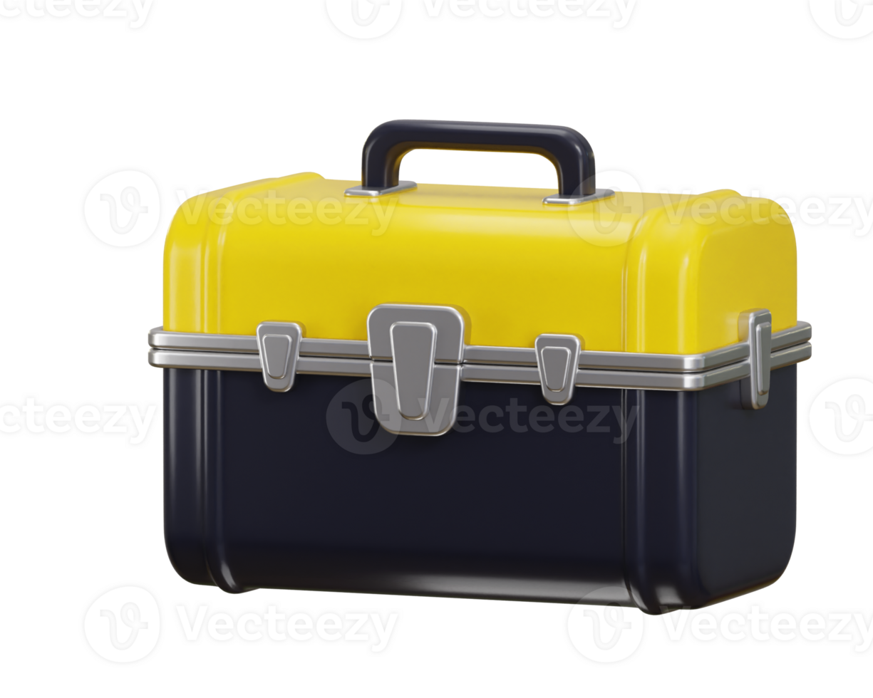 Toolbox icon 3d rendering illustration png