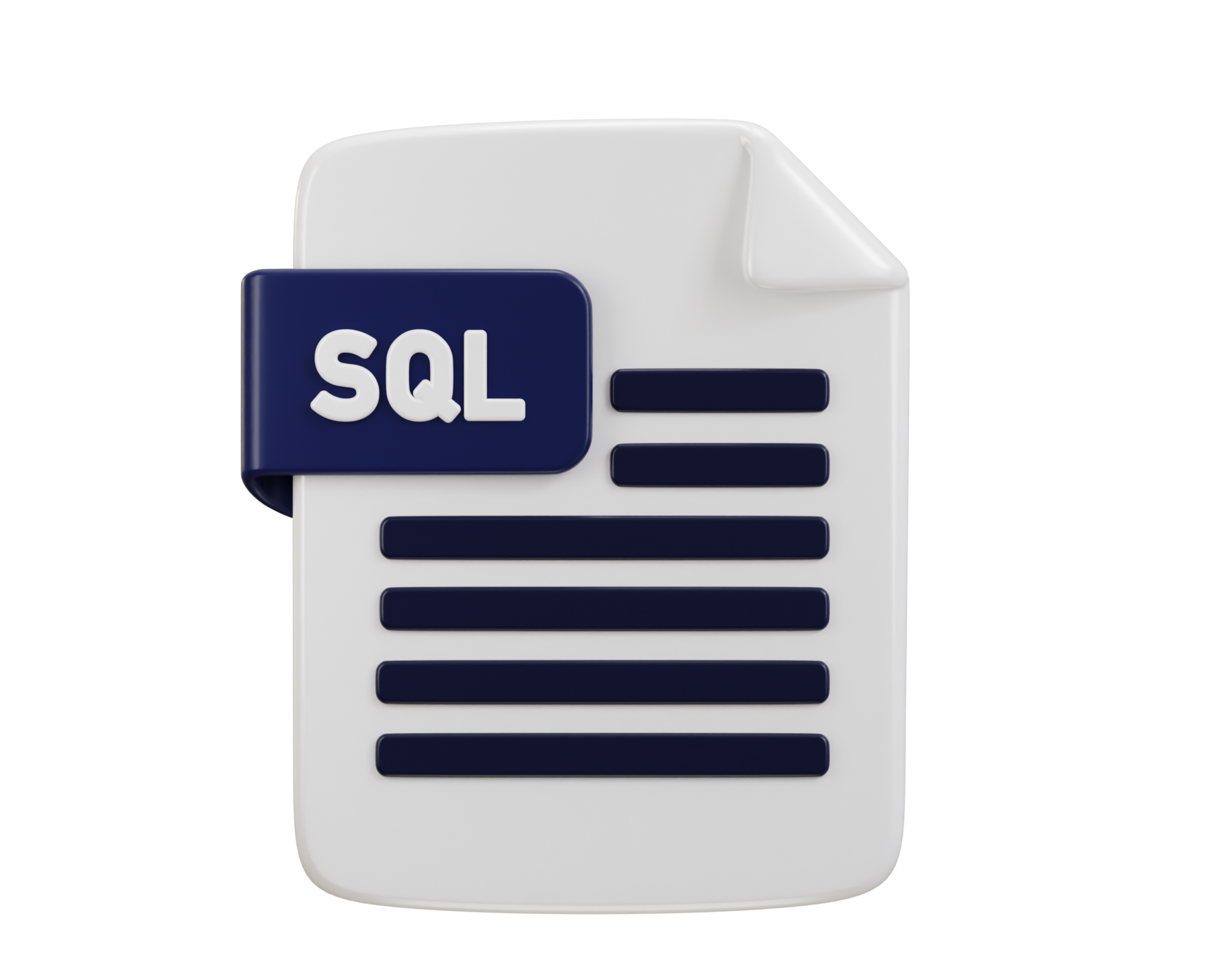 sql programing language file format icon 3d rendering illustration ...