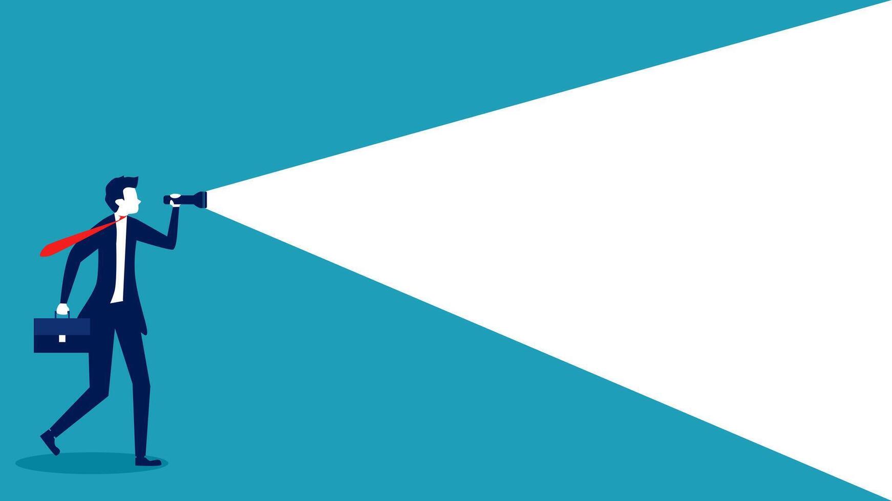 businessman with a megaphone looking through a telescope vector