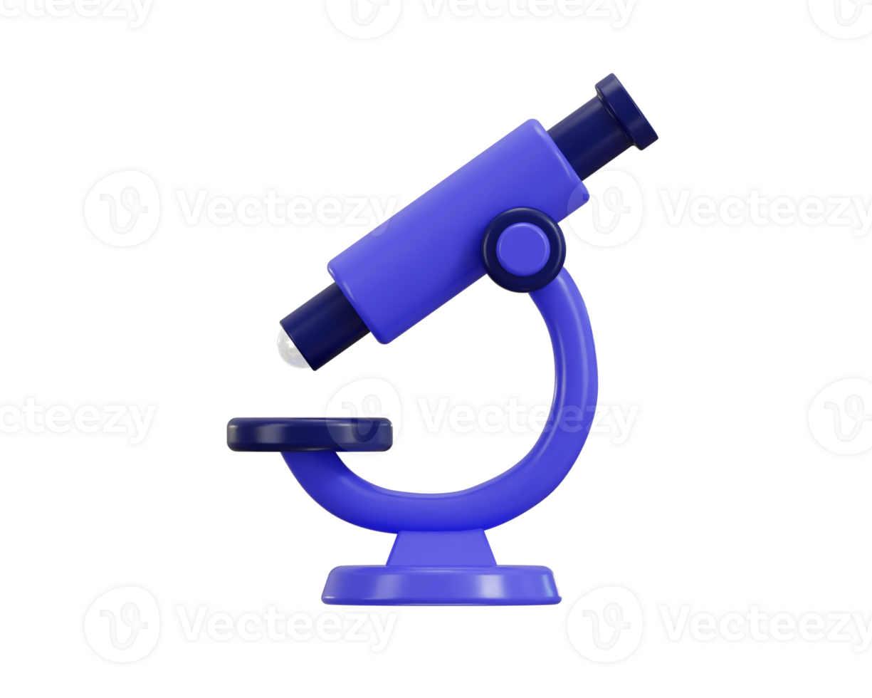 microscope icon 3d rendering illustration png