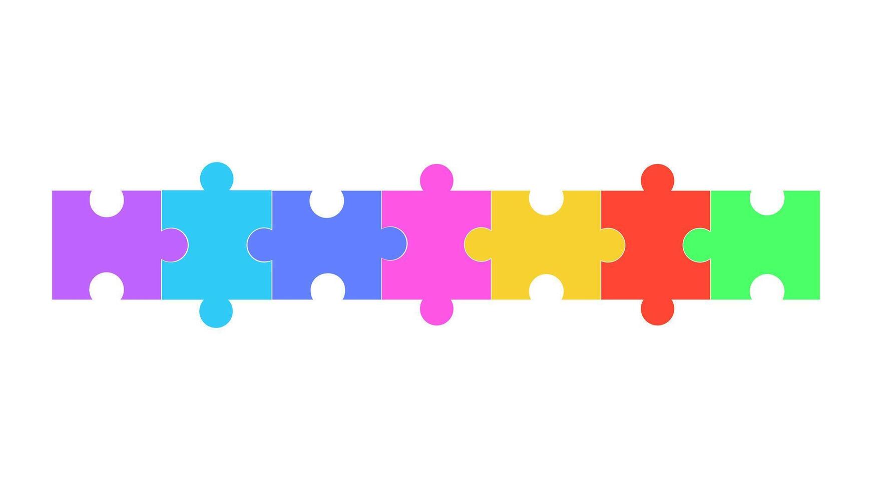 colorful puzzle pieces on white background vector