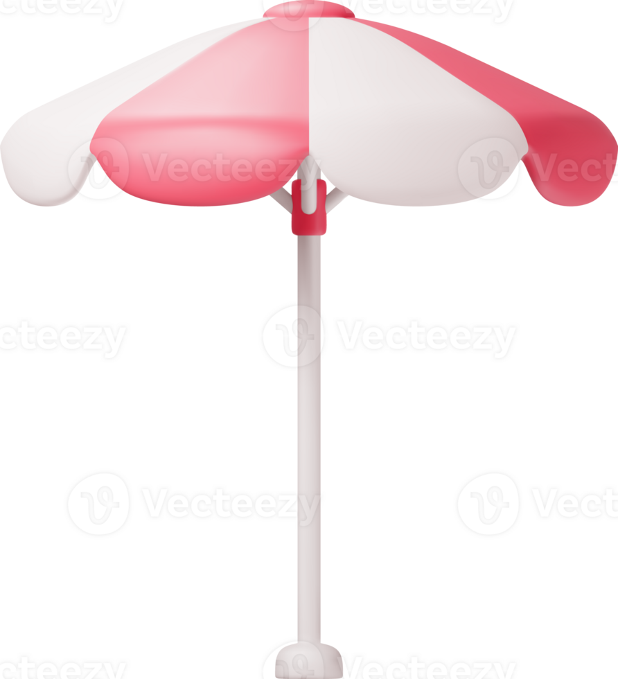 3d rot Strand Regenschirm png