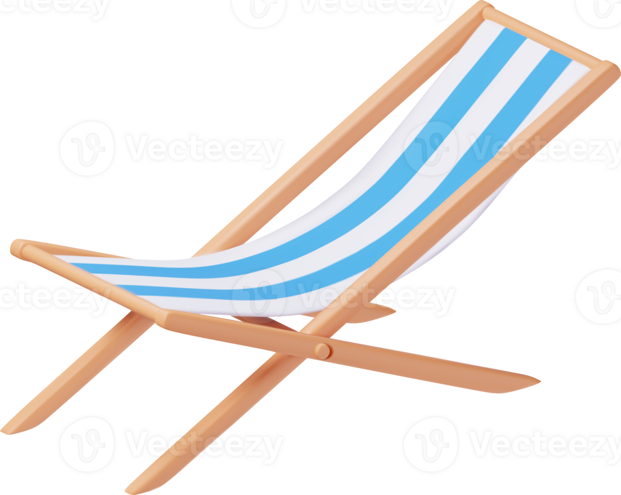 3D Wooden Chaise Lounge png