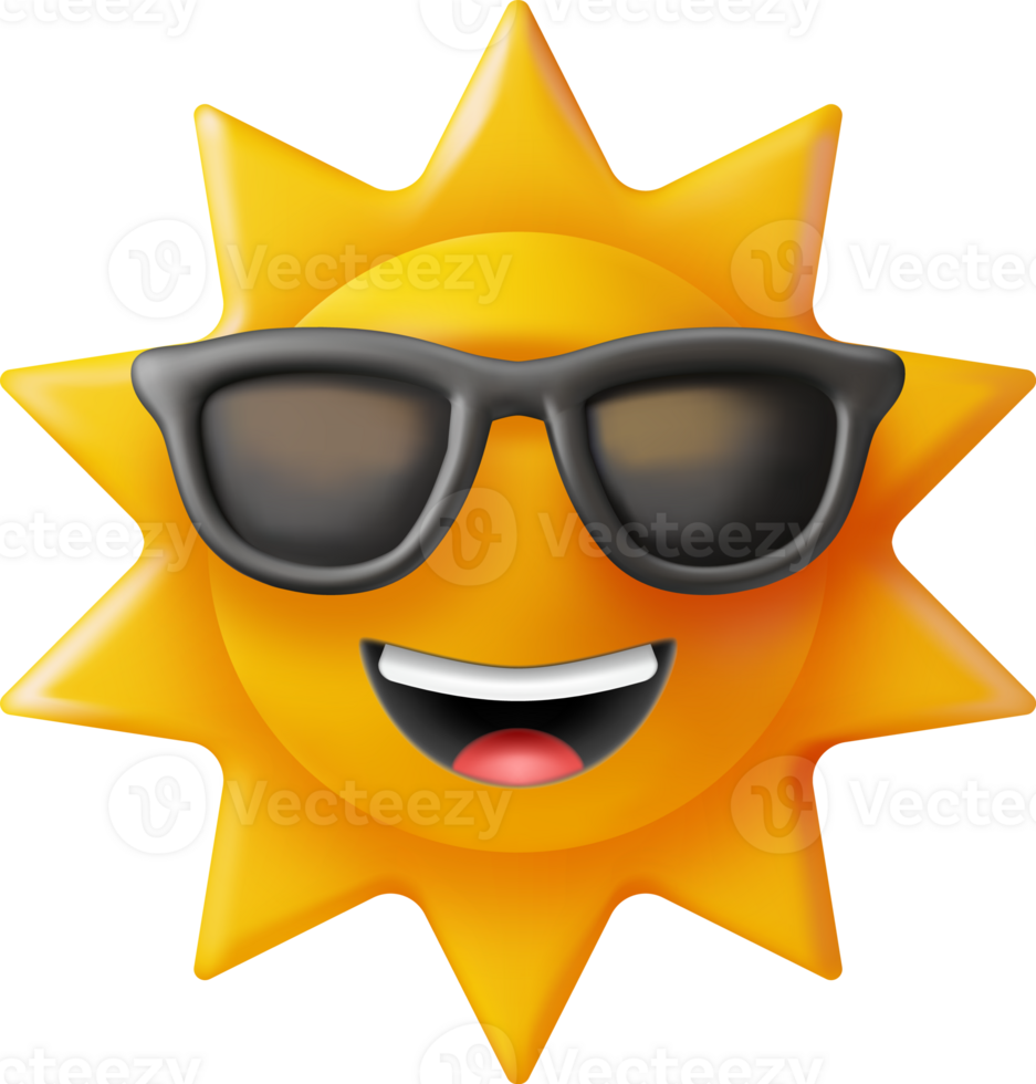 3d Sol emoji ikon png