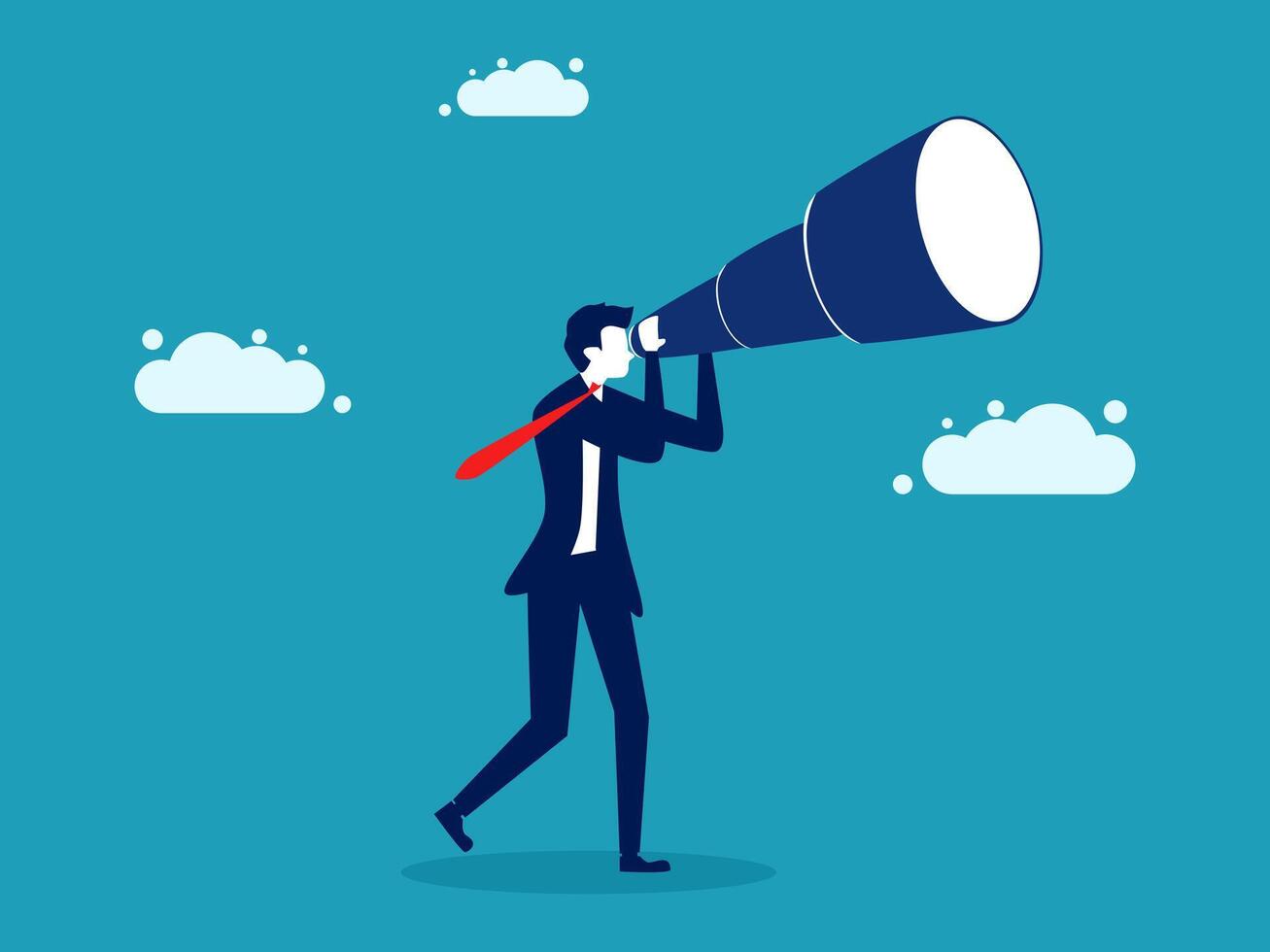 businessman with a megaphone illustration vector