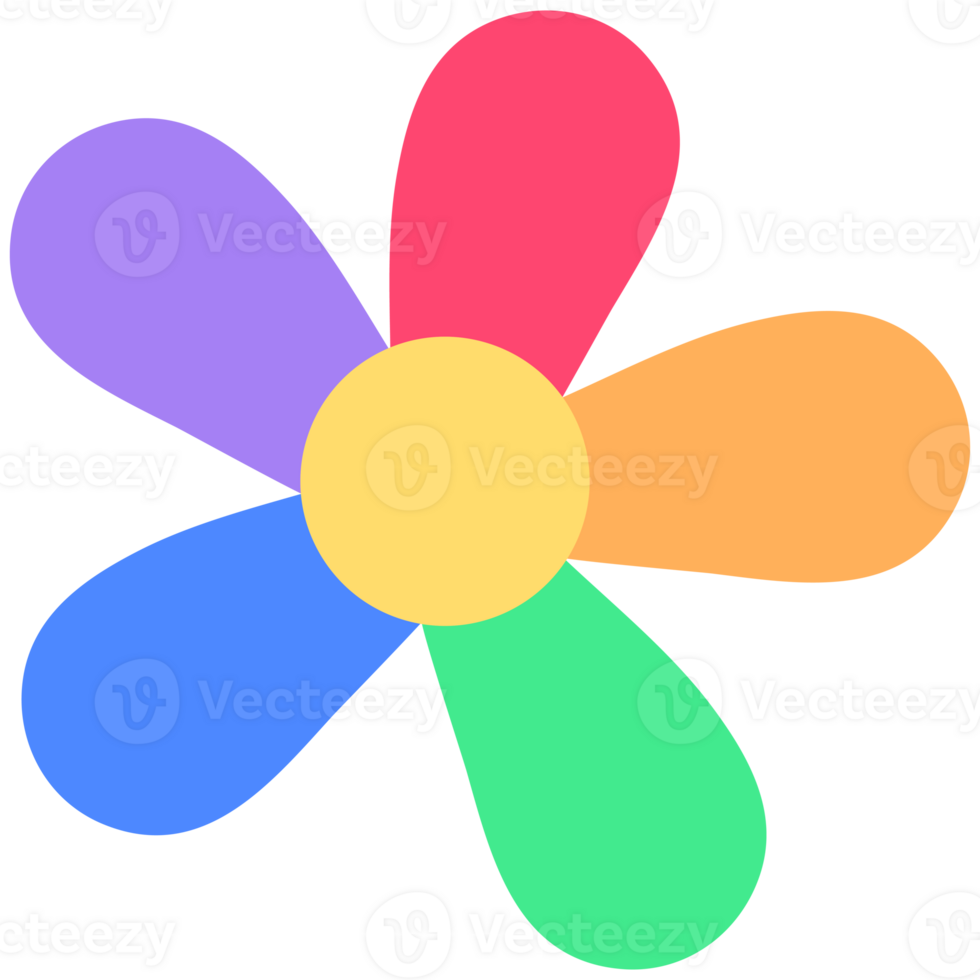 Cute and Colorful hand drawn kawaii pride month element set flower png