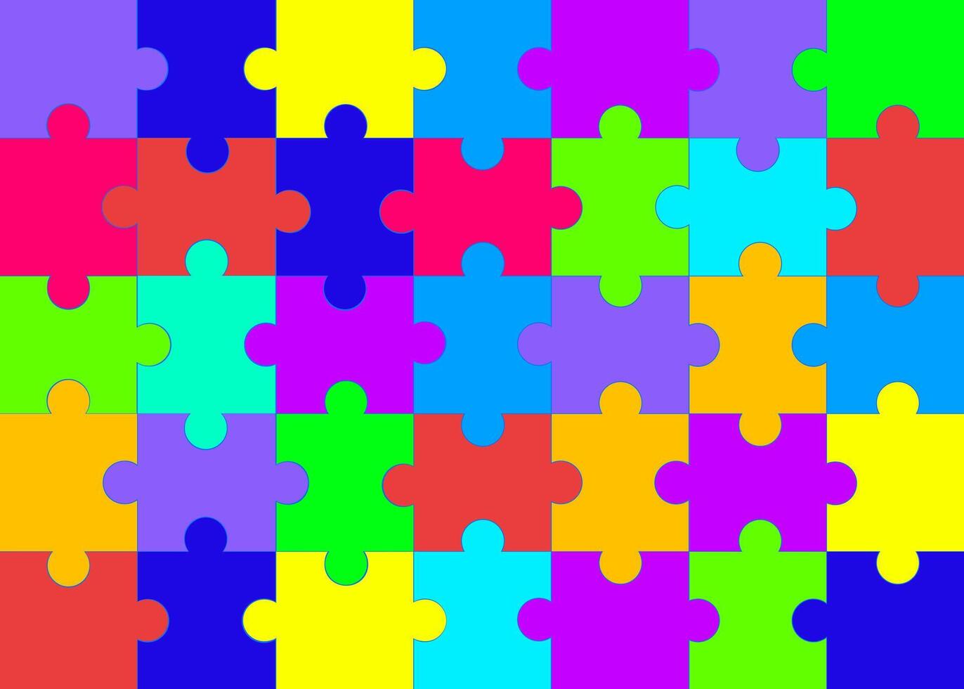 a colorful puzzle piece background with many different colors vector
