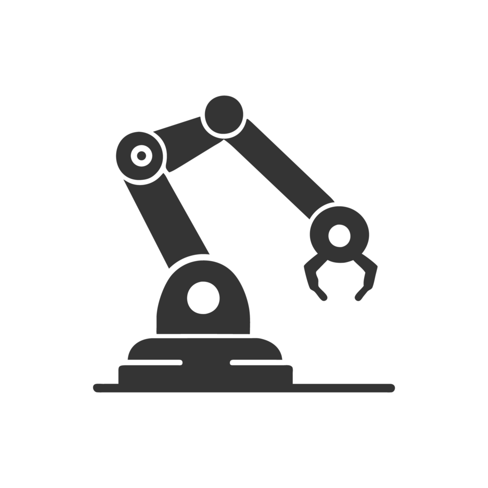 robot arm icon isolated on transparent background png