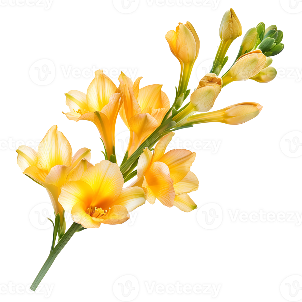 Freesia Flower, Exquisite Blossom of Elegance, Isolated on Freesia Flower, Exquisite Blossom of Elegance, Isolated on