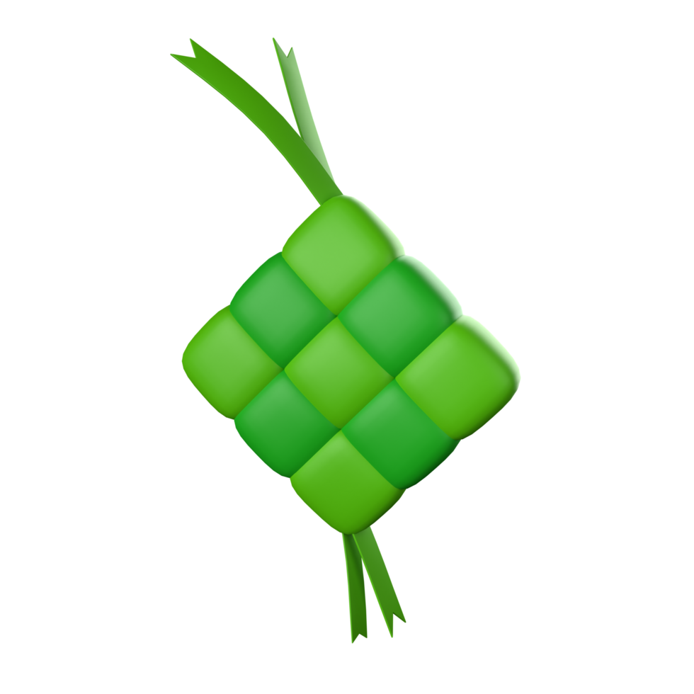 3D illustration of ketupat with an Islamic concept. suitable for Islamic holidays png