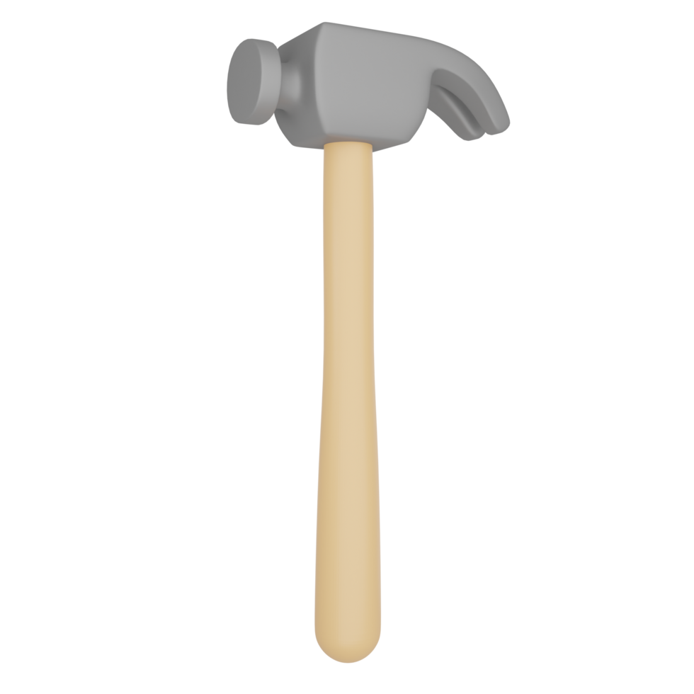 3D Illustration of a hammer png