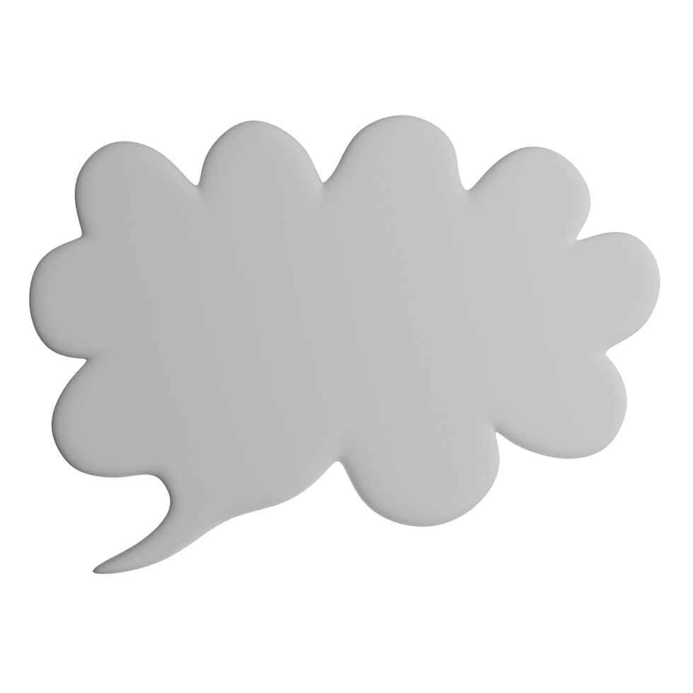 3D illustration of the speech bubble icon png