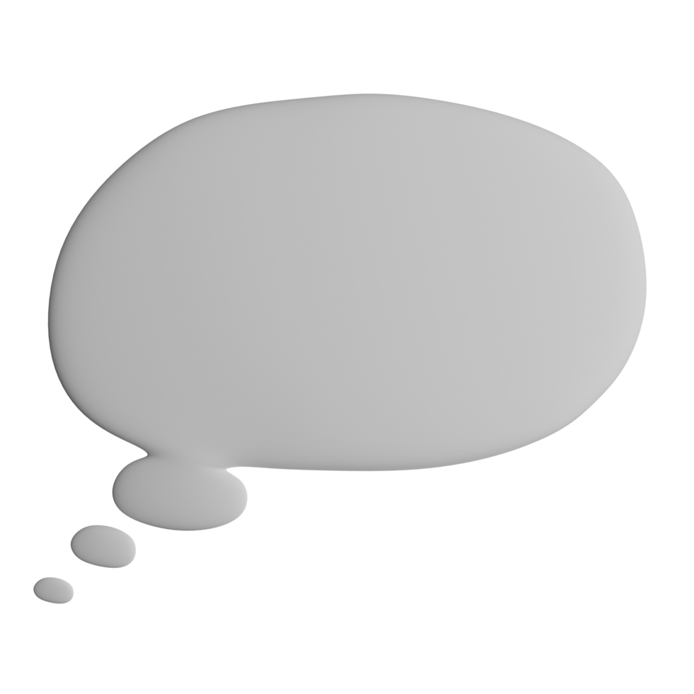 3D illustration of the speech bubble icon png