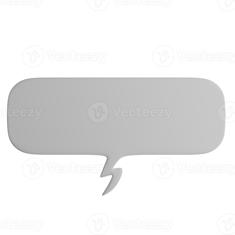 3D illustration of the speech bubble icon png