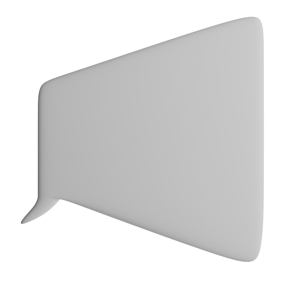 3D illustration of the speech bubble icon png