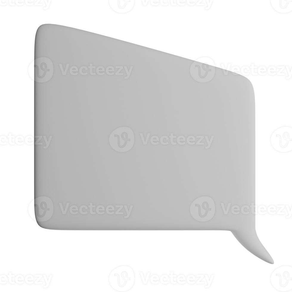 3D illustration of the speech bubble icon png