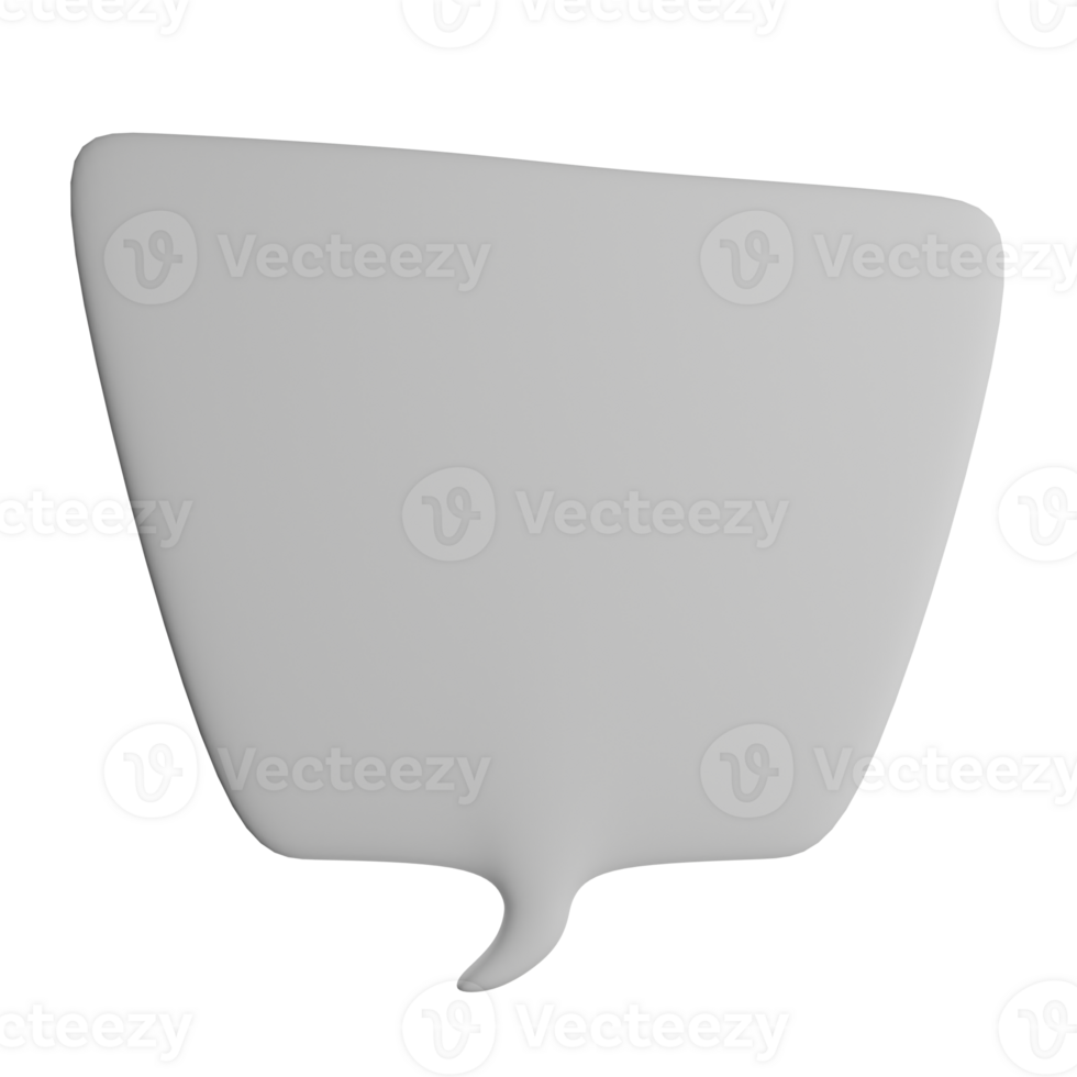 3D illustration of the speech bubble icon png