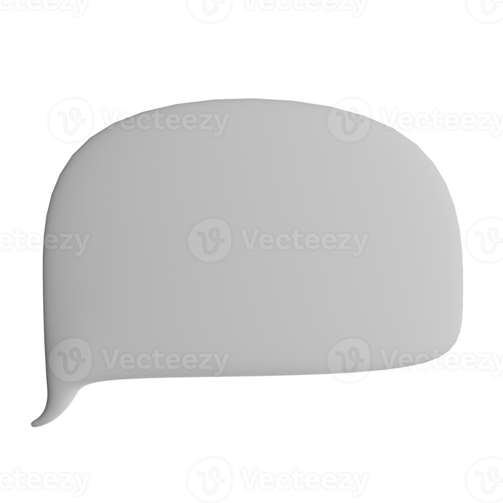 3D illustration of the speech bubble icon png