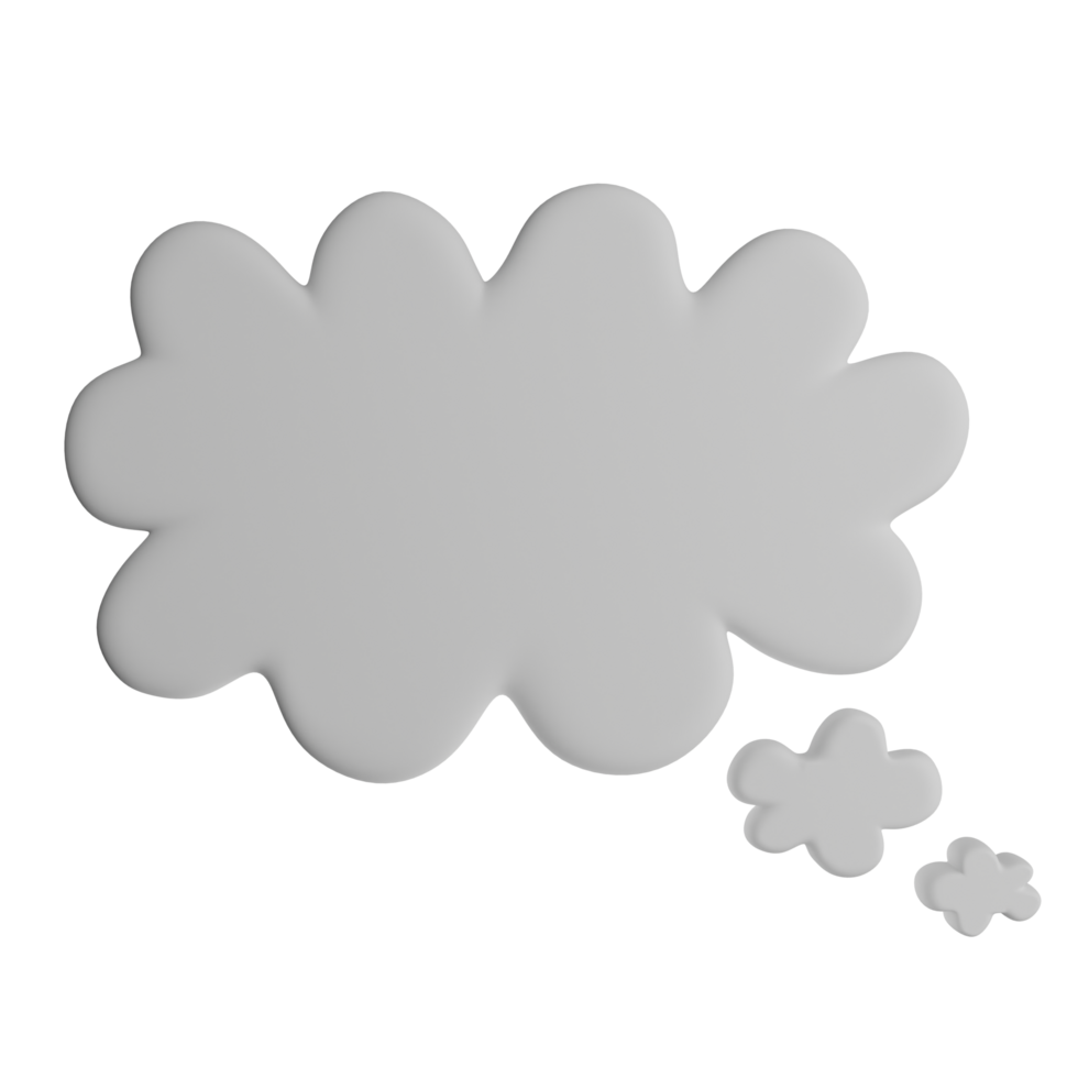 3D illustration of the speech bubble icon png