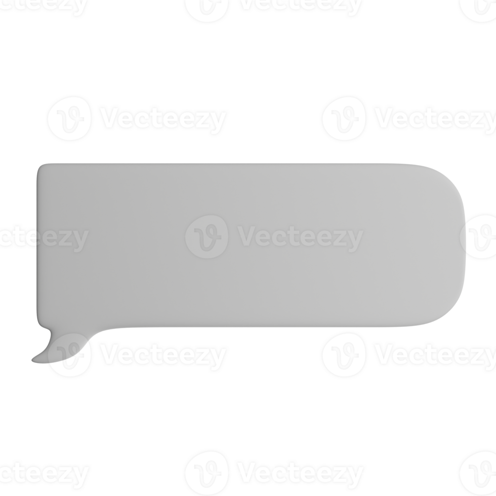 3D illustration of the speech bubble icon png