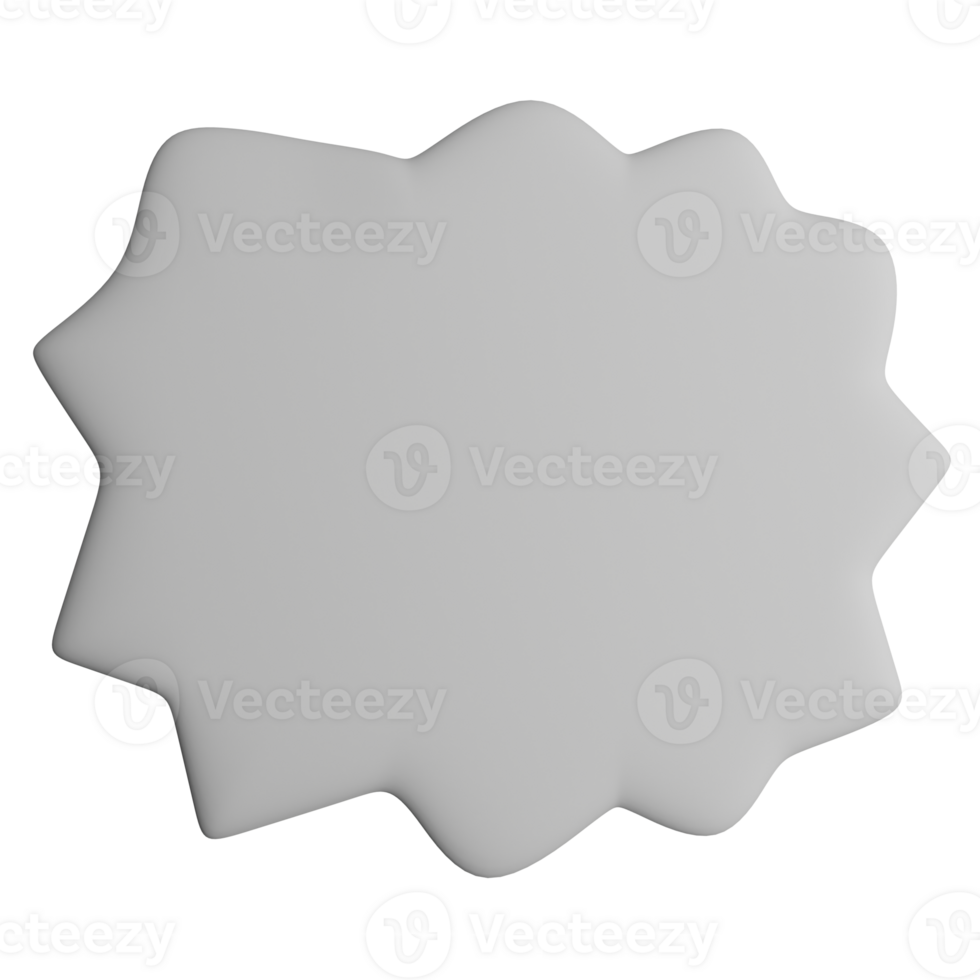 3D illustration of the speech bubble icon png