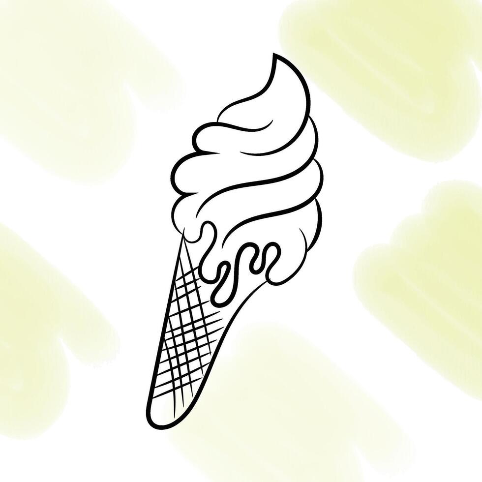 Hand drawn ice cream collection vector