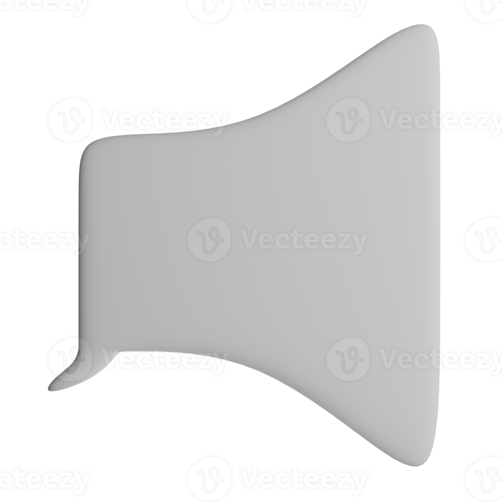 3D illustration of the speech bubble icon png