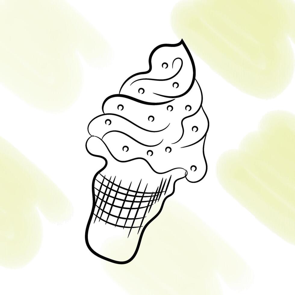 Hand drawn ice cream collection vector