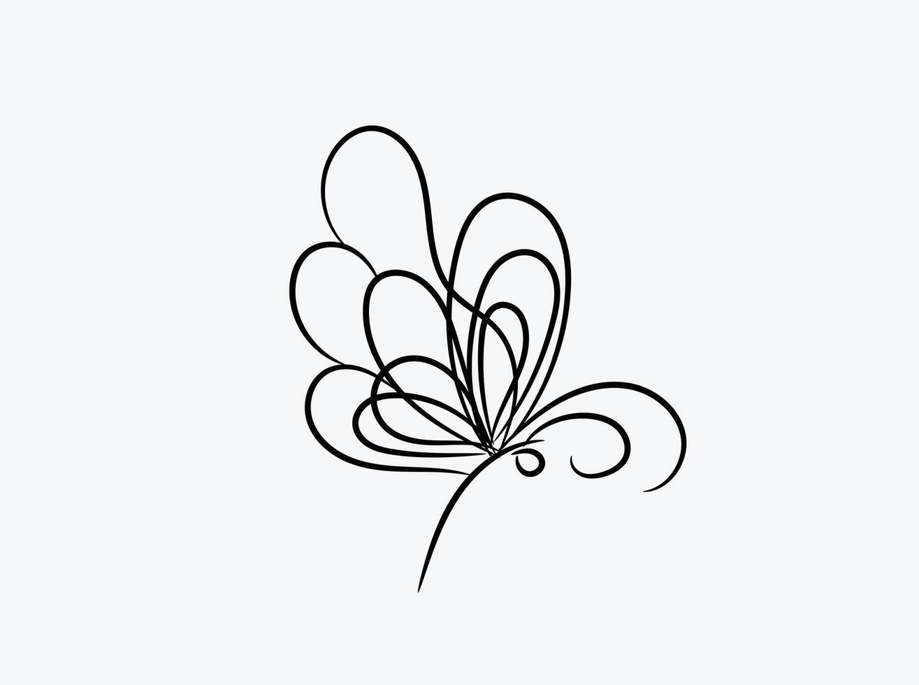Butterfly outline with drawn details collection vector