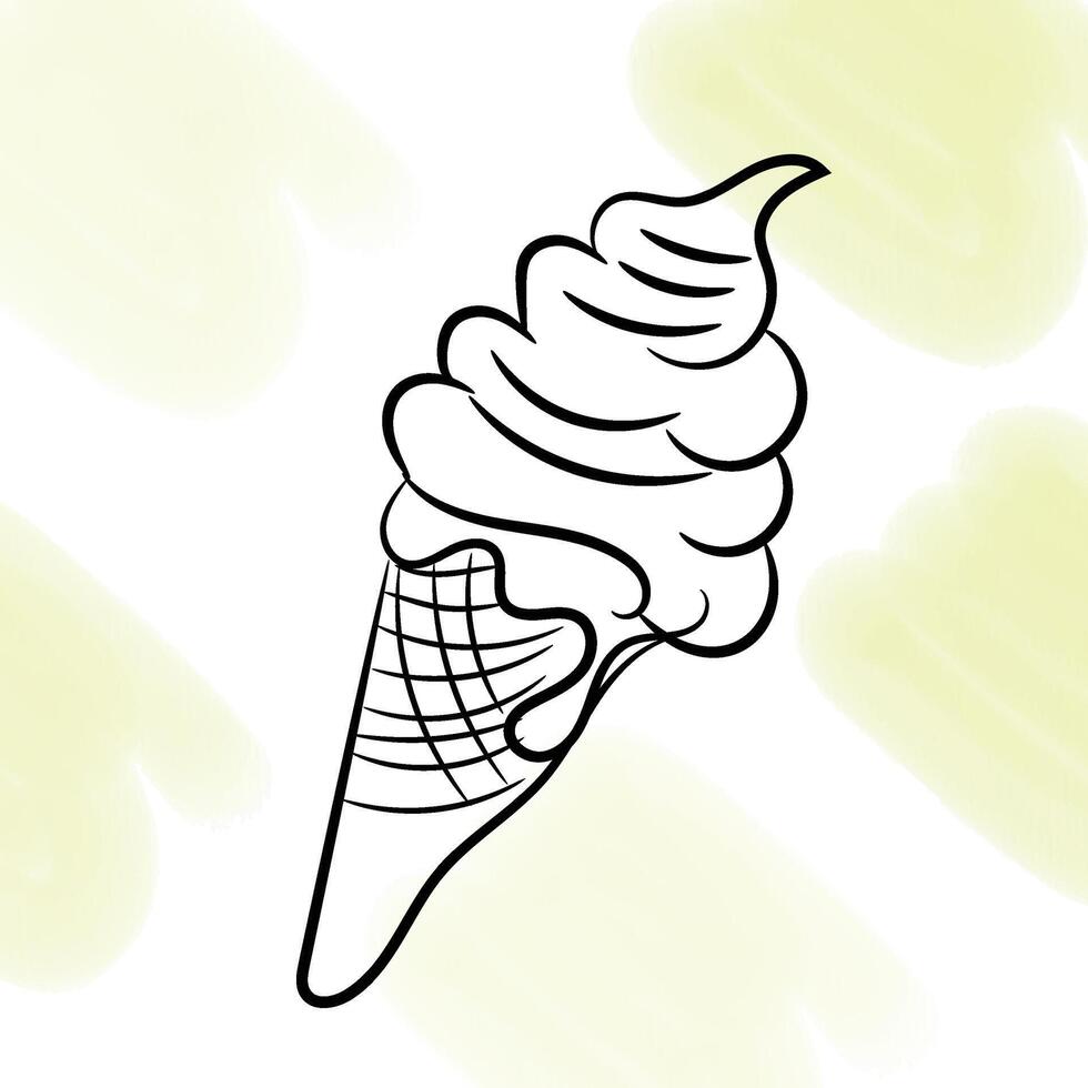 Hand drawn ice cream collection vector