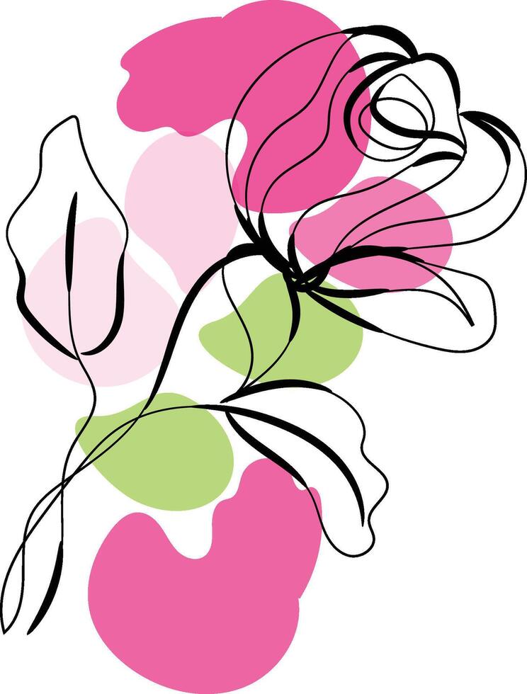 Monochromatic spring flowers collection vector