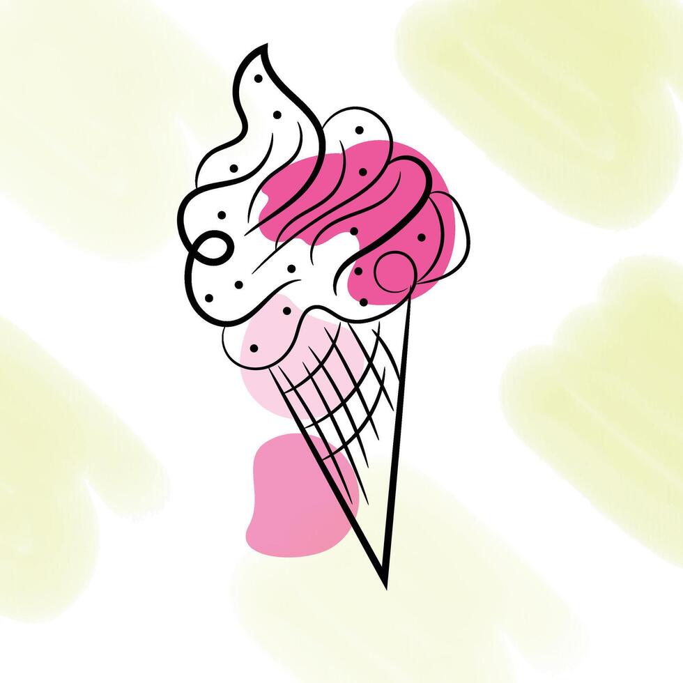 Hand drawn ice cream collection vector