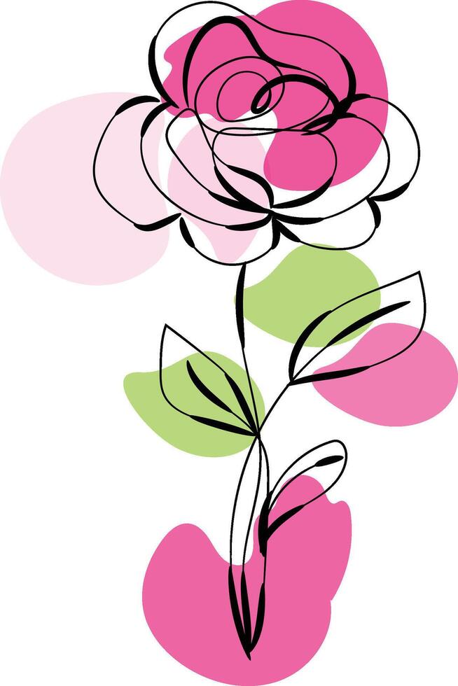 Monochromatic spring flowers collection vector