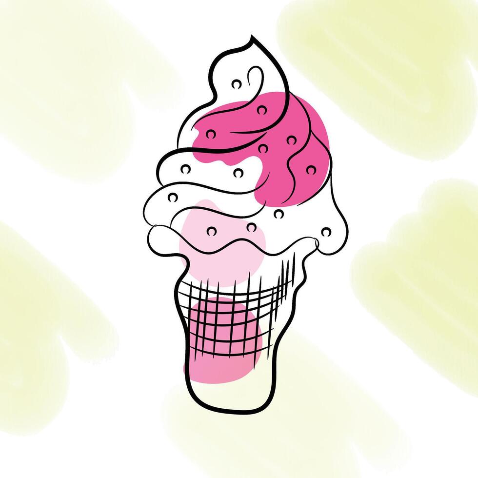 Hand drawn ice cream collection vector