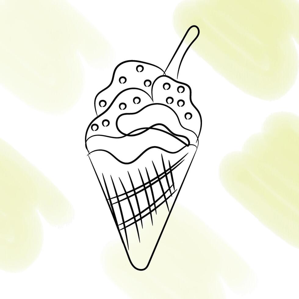 Hand drawn ice cream collection vector